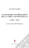 Le sentenze «manipolative» della Corte costituzionale (1956-2001) libro