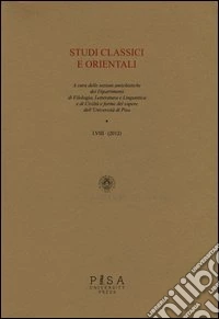 Studi classici e orientali (2012). Vol. 58