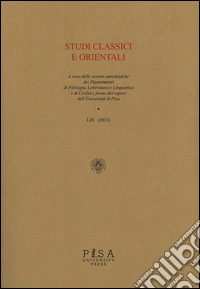 Studi classici e orientali (2013). Vol. 59