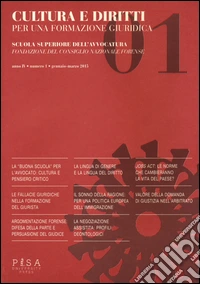 Cultura e diritti. Per una formazione giuridica (2015). Vol. 1 libro