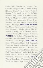 Massimo Minimi. Pizzini/Sentences. Ediz. italiana e inglese. Vol. 2 libro