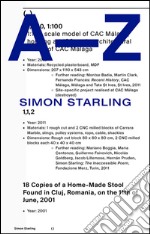 Simon Starling: A-Z. Ediz. illustrata