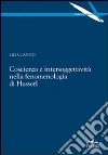 Coscienza e intersoggettività nella fenomenologia di Husserl libro