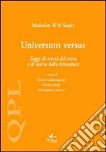 Universum versus. Saggi di teoria del verso e di teoria della letteratura libro