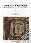 Analecta Theutonica. Studies for the history of the Teutonic Order. Vol. 1 libro