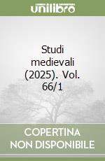 Studi medievali (2025). Vol. 66/1 libro