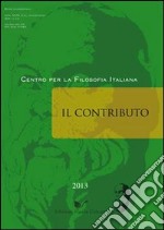 Il contributo (2013) vol. 1-2 libro