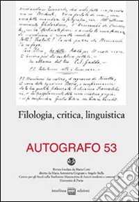 Filologia, critica, linguistica