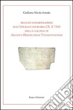 Alcune considerazioni sull'epigrafe onoraria CIL X 7345 dalla colonia di Augusta Himereorum Thermitanorum