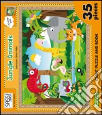 Jungle animals. Puzzle gigante. Ediz. illustrata. Con libro libro