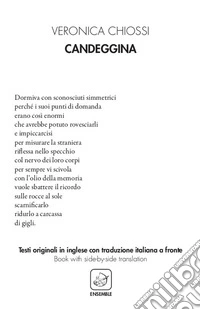 Candeggina. Testo inglese a fronte libro