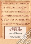 L'Errore in epigrafia libro