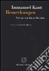 Bemerkungen. Note per un diario filosofico libro di Kant Immanuel Tenenbaum K. (cur.)