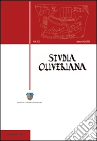 Studia Oliveriana. Quarta serie. Vol. 1 libro