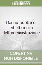 Danno pubblico ed efficienza dell'amministrazione libro