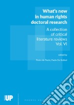 What's new in human rights doctoral research. A collection of critical literature reviews. Vol. 6 libro