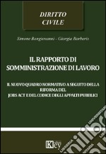 Il rapporto di somministrazione di lavoro. Il nuovo quadro normativo a seguito della riforma del jobs act e del codice degli appalti pubblici libro