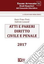 Atti e pareri di diritto civile e penale libro