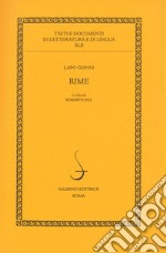 Rime. Ediz. critica libro