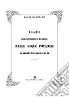 Esame della distribuzione e del dominio delle acque potabili in Sorrento Piano e Meta. Ediz. in facsimile libro di Cangiano Luigi