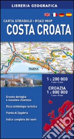 Costa croata 1:200.000. Croazia 1:800.000 libro