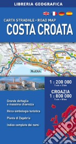 Costa croata 1:200.000. Croazia 1:800.000 libro