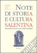 Note di storia e cultura salentina (2016). Vol. 26 libro