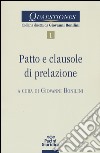 Patto e clausole di prelazione libro