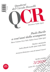 QCR. Quaderni del Circolo Fratelli Rosselli (2020). Vol. 3: Paolo Barile a vent'anni dalla scomparsa libro