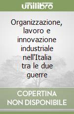 Organizzazione, lavoro e innovazione industriale nell'Italia tra le due guerre libro