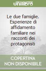 Le due famiglie. Esperienze di affidamento familiare nei racconti dei protagonisti libro