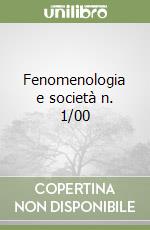 Fenomenologia e società n. 1/00 libro
