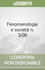 Fenomenologia e società n. 3/00 libro