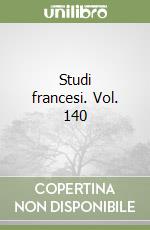Studi francesi. Vol. 140 libro