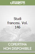 Studi francesi. Vol. 146 libro