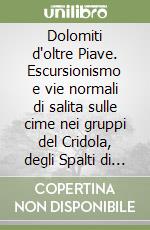 Dolomiti d'oltre Piave. Escursionismo e vie normali di salita sulle cime nei gruppi del Cridola, degli Spalti di Toro e dei Monfalconi... libro