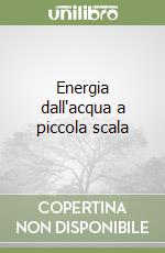 Energia dall'acqua a piccola scala libro