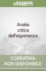 Analisi critica dell'esperienza libro