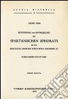 Entstehung und Entwicklung des spartanischen Ephorats bis zur Beseitigung desselben durch König Kleomenes III (rist. anast. 1878) libro