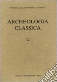 Archeologia classica (1983). Vol. 35 libro
