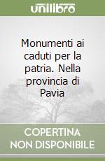 Monumenti ai caduti per la patria. Nella provincia di Pavia libro