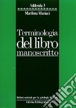 Terminologia del libro manoscritto libro