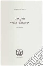 Discorsi di varia filosofia libro