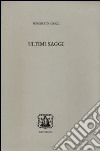 Ultimi saggi libro