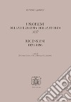 I problemi della filosofia della storia-Recensioni (1870-1896) libro