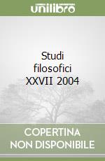 Studi filosofici XXVII 2004 libro
