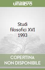 Studi filosofici XVI 1993 libro