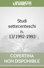 Studi settecenteschi n. 13/1992-1993 libro