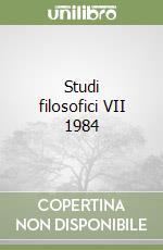 Studi filosofici VII 1984 libro