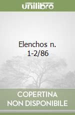 Elenchos n. 1-2/86 libro